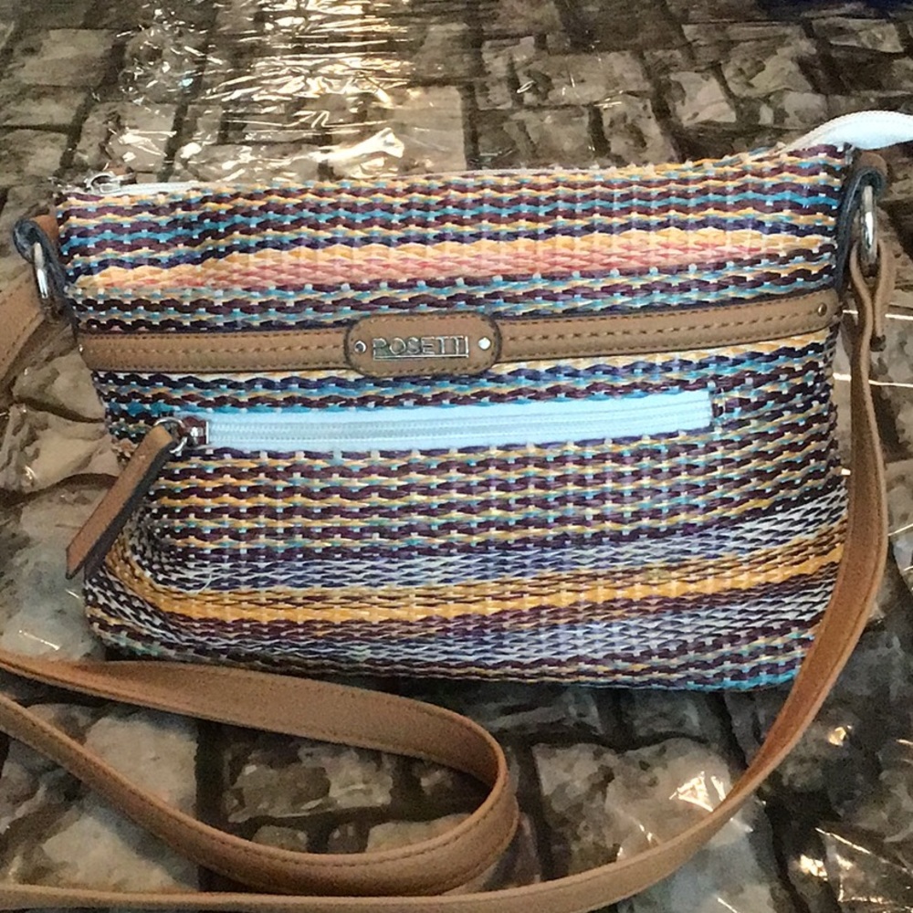 Rosetti Woven Crossbody Handbag
